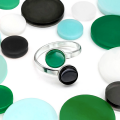 Bague FRED onyx/agate verte