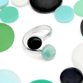 Bague 2 cabochons fred onyx amazonite 4 900