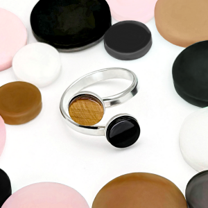 Bague 2 cabochons fred onyx oeil de tigre 0 0 901
