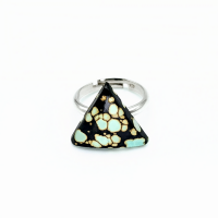 Bague cabochon lily turquoise 0 0 900
