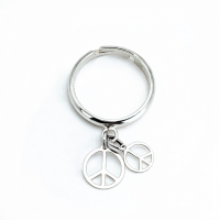 Bague tout argent peace 0 0 900