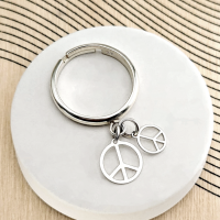 Bague tout argent peace 3 0 900