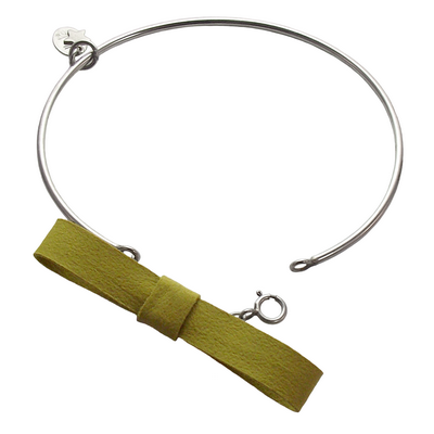 Bracelet jonc discrete jaune 1 3
