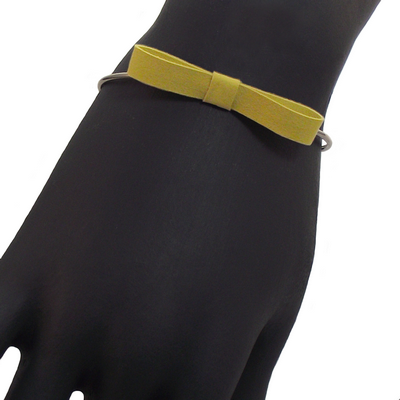 Bracelet jonc discrete jaune 2 2