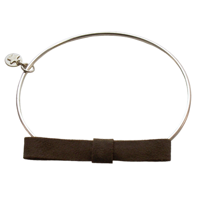 Bracelet jonc discrete taupe 6