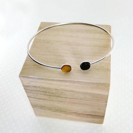 bracelet  Fred onyx/oeil de tigre