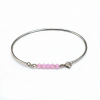 Bracelet jonc lou rose opaline 0 0 900