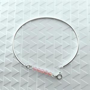 Bracelet jonc lou rose opaline 5