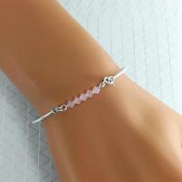 Bracelet jonc lou rose opaline 2 0 700