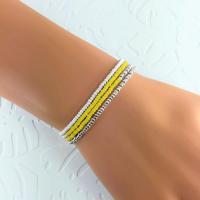 Bracelet wrap diego jaune 1 0 703