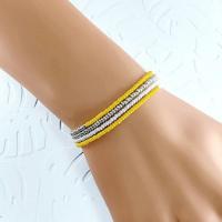 Bracelet wrap diego jaune canari 1 0 702