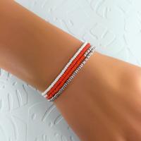 Bracelet wrap diego rouge orange 1 0 700