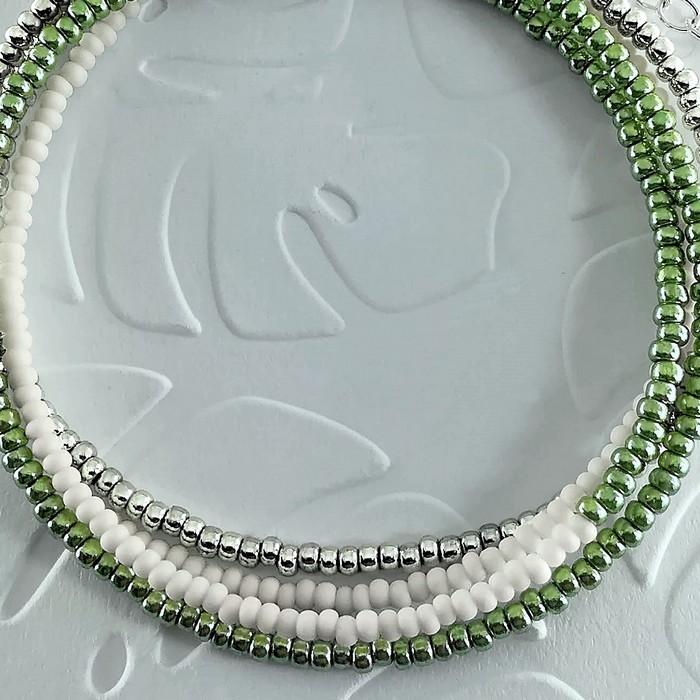 Bracelet wrap diego vert metal 3 0 700