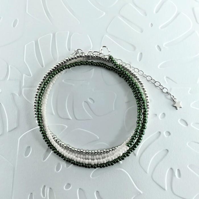 Bracelet wrap diego vert scarabee metal 0 0 701