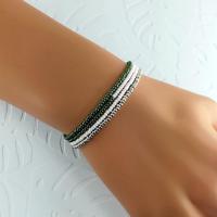 Bracelet wrap diego vert scarabee metal 1 0 701