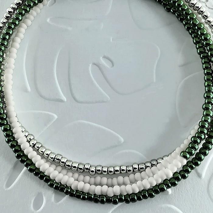 Bracelet wrap diego vert scarabee metal 3 0 700