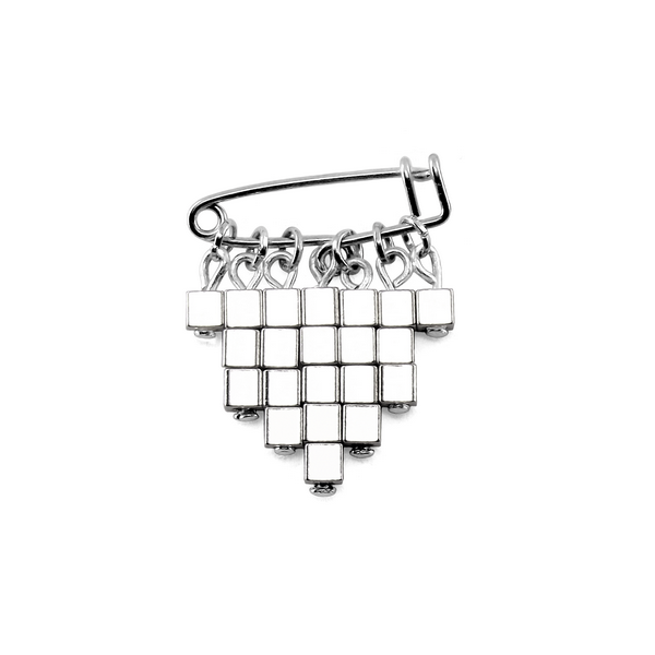 Epingle cubic argent 0