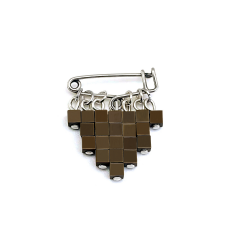 Broche CUBIC bronze