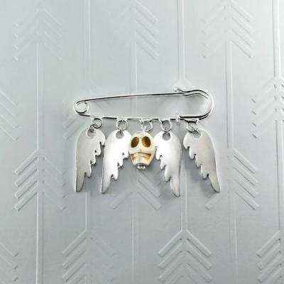 Brooch Icare white