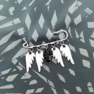 Broche Icare noir