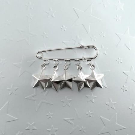 Broche Lucky stars argent