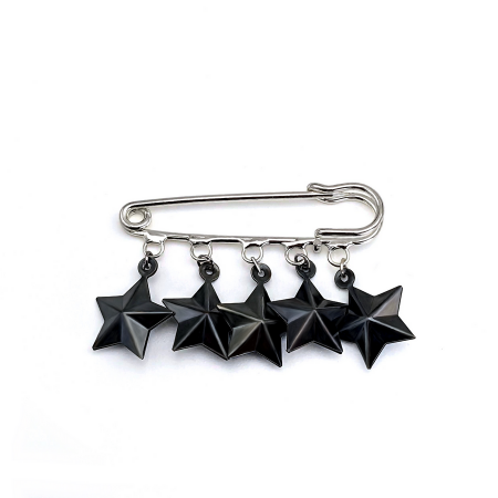 Broche LUCKY STARS noir