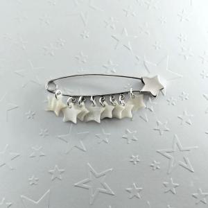 Epingle rain of stars blanc 3