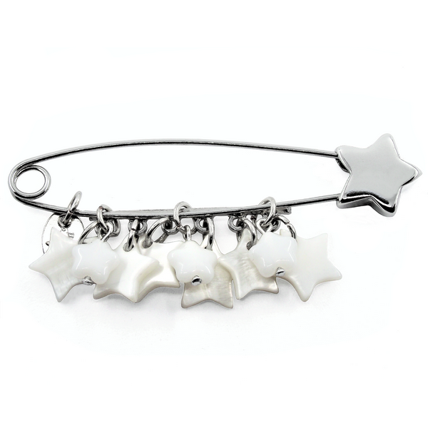 Epingle rain of stars blanc 0