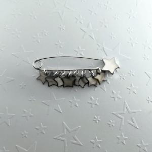 Broche Rain of stars gris