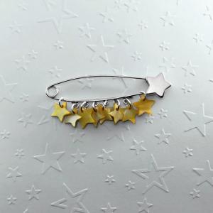 Broche Rain of stars jaune