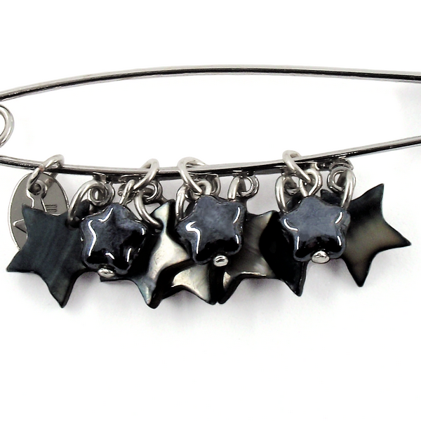 Epingle rain of stars noir b 0