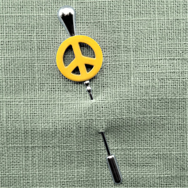 Fibule peace jaune b 0