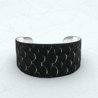 Manchette tilapia noir argent mat 0 0 700