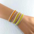 Bracelets wrap/collier Diego les jaunes & oranges