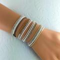 Bracelets wrap/collier Diego les marrons