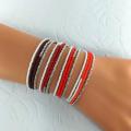 Bracelets wrap/collier Diego les rouges