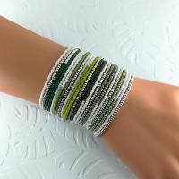 Bracelets wrap/collier Diego les verts